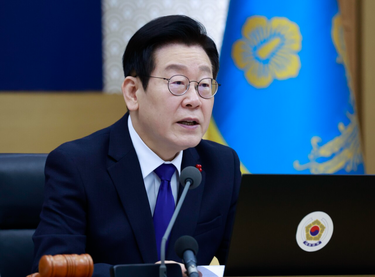 이재명 대통령이 16일 세종시 정부세종청사에서 열린 국무회의에서 발언하고 있다. /사진=뉴시스